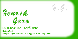 henrik gero business card
